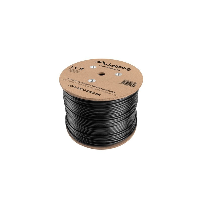Lanberg LCF6-30CU-0305-BK kabel sieciowy Czarny 305 m Cat6