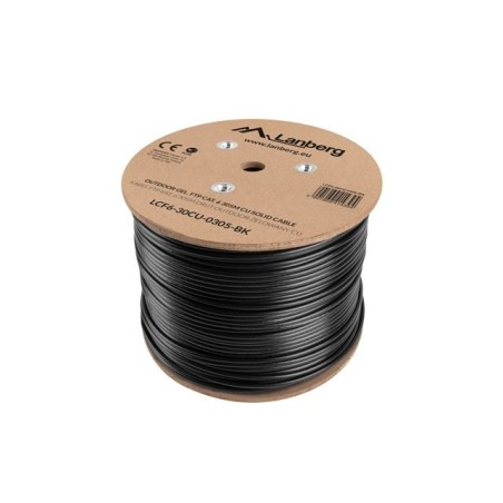 Lanberg LCF6-30CU-0305-BK kabel sieciowy Czarny 305 m Cat6