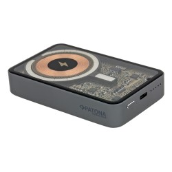 PATONA Premium Powerbank Clear 3.0 PD20W 10.000mAh MagSafe z ładowaniem bezprzewodowym