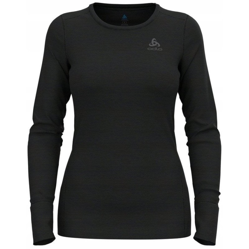 Koszulka damska Odlo BL TOP crew neck l/s MERINO 200 roz. M Czarna Koszulka damska Odlo BL TOP crew neck l/s MERINO 200 roz. M Czarna