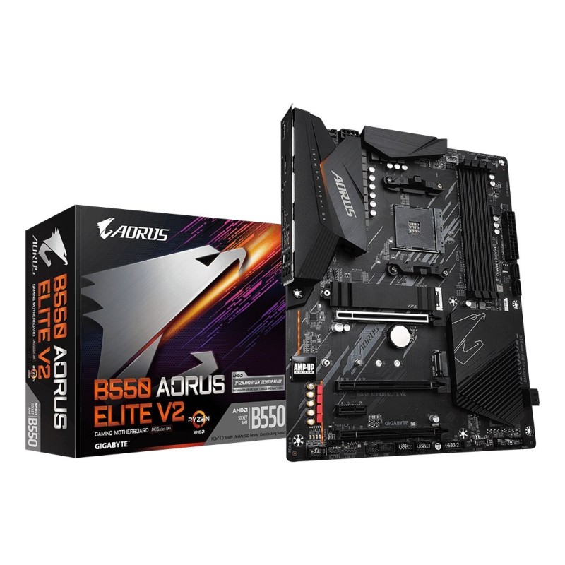 Gigabyte B550 AORUS ELITE V2 płyta główna AMD B550 Socket AM4 ATX Gigabyte B550 AORUS ELITE V2 płyta główna AMD B550 Socket AM4 ATX