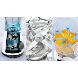 Blender Bosch MMB6141W VitaPower Seria 4 Blat stołu 1200 W Materiał słoika Tritan Pojemność słoika 1,5 L Biały