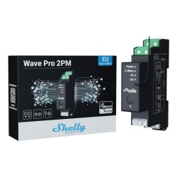 Shelly Qubino Wave Pro 2PM? przekaźnik zasilający Czarny