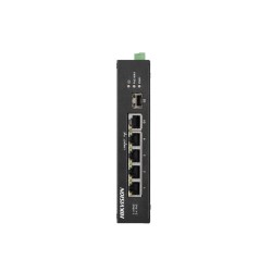 Hikvision DS-3E0106P-E/M łącza sieciowe Nie zarządzany Fast Ethernet (10/100) Obsługa PoE Niebieski