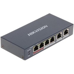 Hikvision DS-3E0106P-E/M łącza sieciowe Nie zarządzany Fast Ethernet (10/100) Obsługa PoE Niebieski