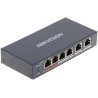 Hikvision DS-3E0106P-E/M łącza sieciowe Nie zarządzany Fast Ethernet (10/100) Obsługa PoE Niebieski