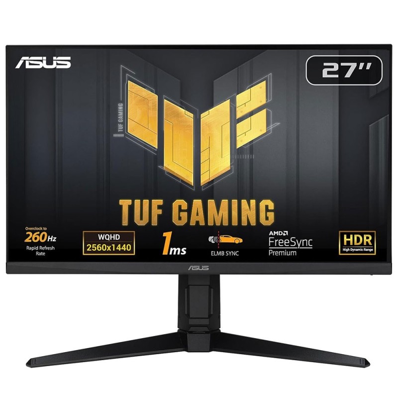 ASUS TUF Gaming VG27AQML1A monitor komputerowy 68,6 cm (27") 2560 x 1440 px Wide Quad HD LCD Czarny ASUS TUF Gaming VG27AQML1A monitor komputerowy 68,6 cm (27") 2560 x 1440 px Wide Quad HD LCD Czarny