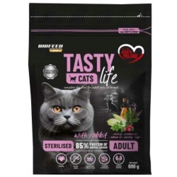 BIOFEED TASTY CATS LIFE STERILISED WITH RABBIT 600G