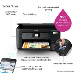 Drukarka Epson EcoTank ET-2850 3w1-Tintenstrahl A4 WiFi/WLan Duplex