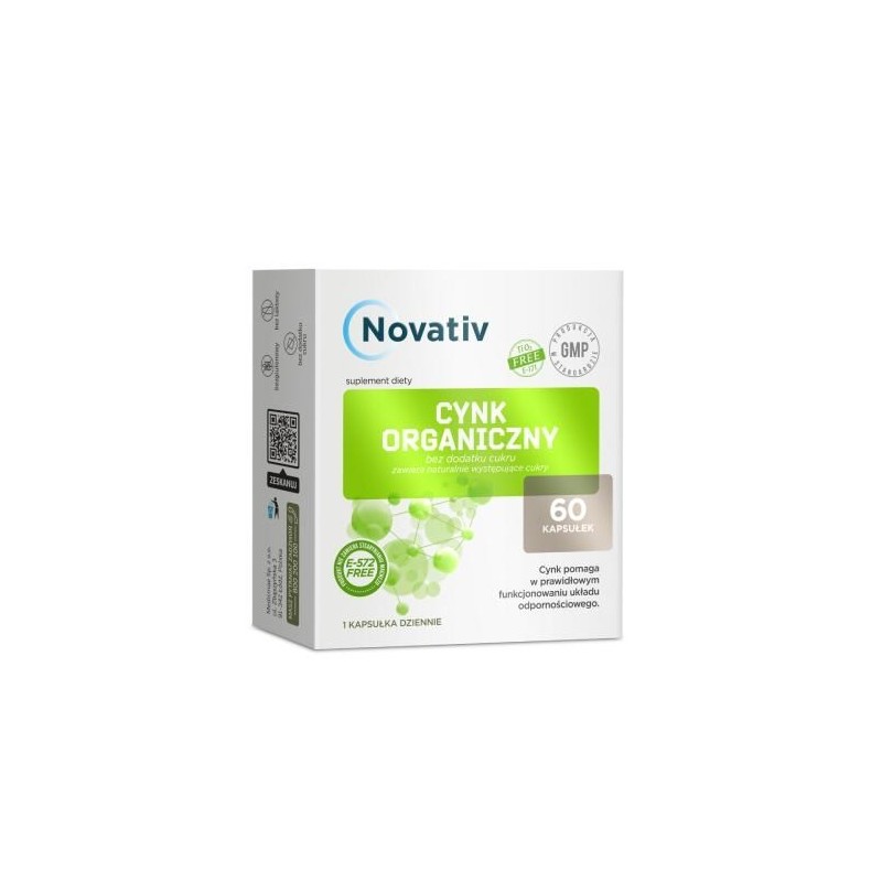 Novativ Cynk organiczny 60 kaps.