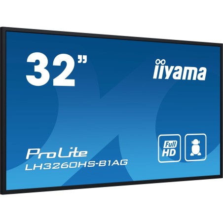 iiyama LH3260HS-B1AG signage display Cyfrowa tablica A 80 cm (31.5") LED Wi-Fi 500 cd/m2 Full HD Czarny Procesor wbudowany