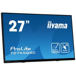 Monitor IIYAMA T2755QSC-B1 27inch LCD Dotykowy Pojemnościowy Bezramkowy Ekran dotykowy 2560x1440 panel IPS