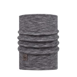 Bandana BUFF MERINO HEAVYWEIGHT NECK WARMERMULTISTRIPES FOG GREY