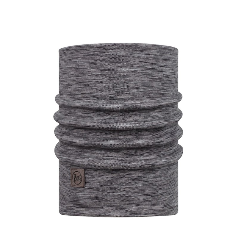 Bandana BUFF MERINO HEAVYWEIGHT NECK WARMERMULTISTRIPES FOG GREY