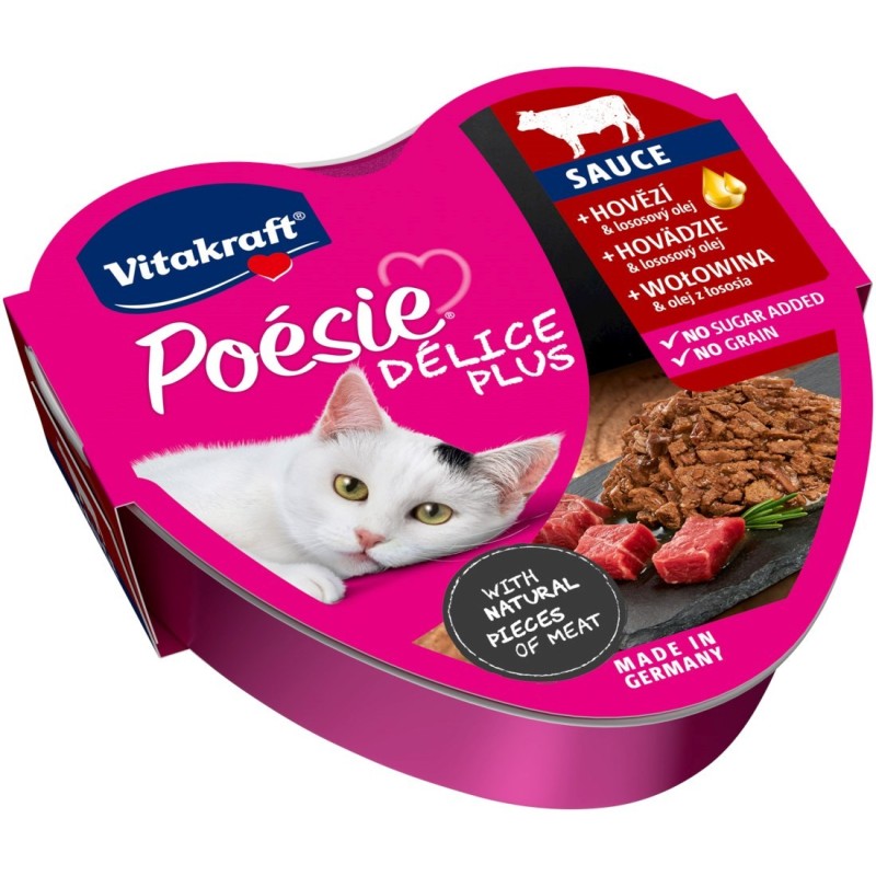 VITAKRAFT Poesie delice PLUS wołowina - Przysmak dla kota - 85g