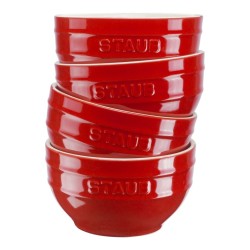 Staub Ceramique Zestaw misek 0,7 l Okrągły Ceramika Czerwony 4 szt.