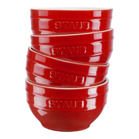 Staub Ceramique Zestaw misek 0,7 l Okrągły Ceramika Czerwony 4 szt.