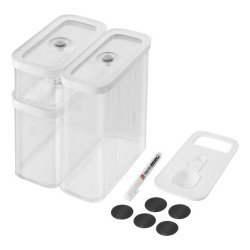ZWILLING 1026082 Prostokątny Pojemnik 5,4 l Przezroczysty, Biały 5 szt.