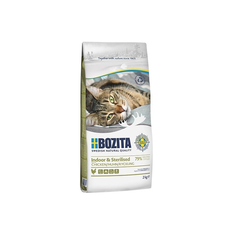 BOZITA Indoor & Sterilised Chicken - sucha karma dla kotów wysterylizowanych - 10kg
