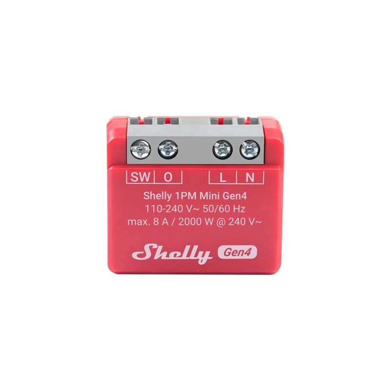 Mini przekaźnik WiFi z pomiarem energii Shelly 1PM Mini Gen4 Mini przekaźnik WiFi z pomiarem energii Shelly 1PM Mini Gen4