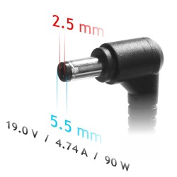 Zasilacz sieciowy Akyga AK-ND-10 do notebooka Acer, Asus, DELL, Lenovo, Toshiba (19 V 4,74 A 90W 5.5 mm x 2.5 mm)