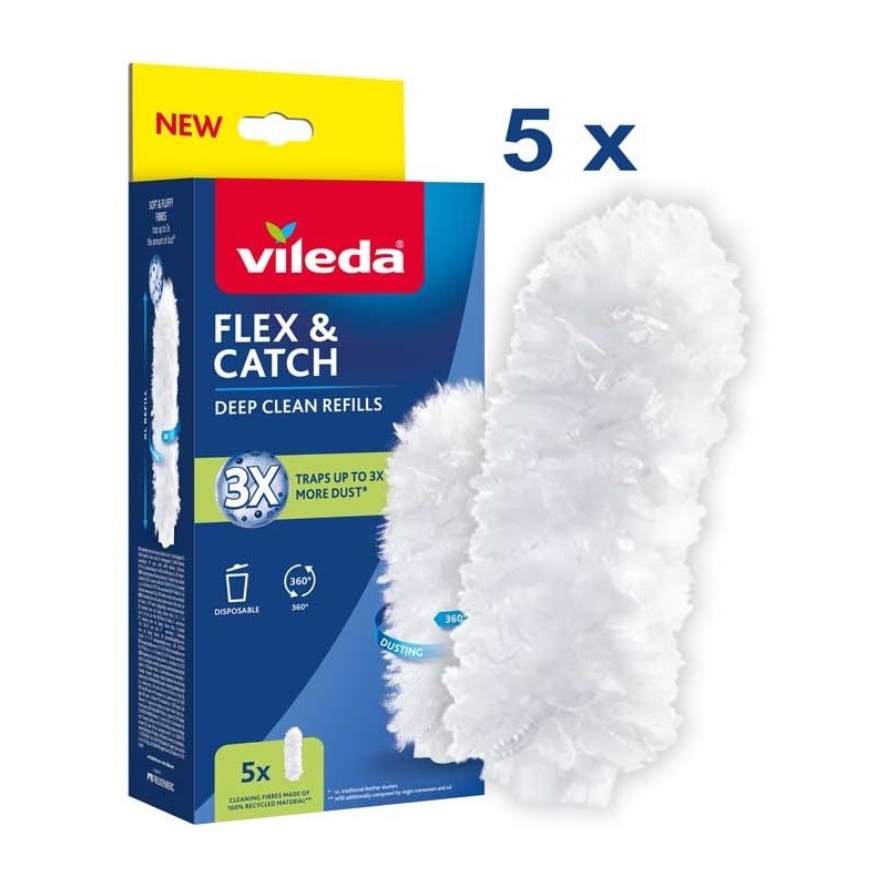 Wkłady do miotełki do kurzu Vileda Flex&Catch 5 szt. Wkłady do miotełki do kurzu Vileda Flex&Catch 5 szt.