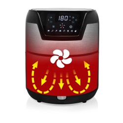 Princess 182026 Pojedyńczy 4,5 l Autonomiczny 1500 W Frytkownica na gorące powietrze Srebrny
