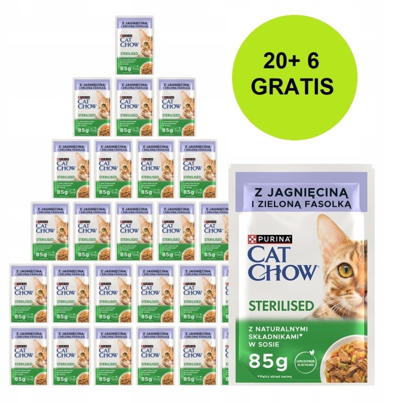 PURINA CAT CHOW STRLS Jag&Fasola 20+6 saszet. 2,21kg PURINA CAT CHOW STRLS Jag&Fasola 20+6 saszet. 2,21kg