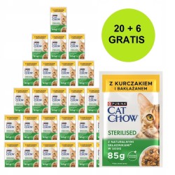 PURINA CAT CHOW STRLS Kur&Bakł 20+6 saszet. 2,21kg