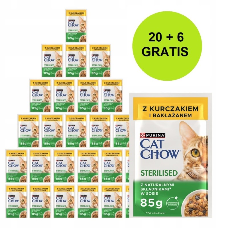 PURINA CAT CHOW STRLS Kur&Bakł 20+6 saszet. 2,21kg PURINA CAT CHOW STRLS Kur&Bakł 20+6 saszet. 2,21kg