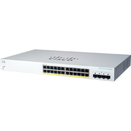 Switch Cisco CBS220-24P-4G-EU Managed L2 Gigabit Ethernet (10/100/1000) Power over Ethernet (PoE) 1U White