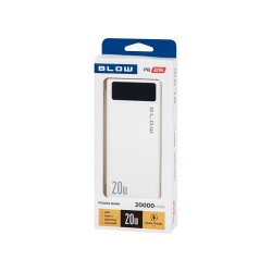 BLOW POWER BANK 20000MAH QC+PD 20W + LIGHTNING BIAŁY PB20E