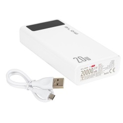 BLOW POWER BANK 20000MAH QC+PD 20W + LIGHTNING BIAŁY PB20E