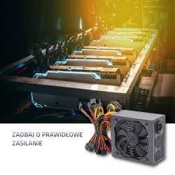 QOLTEC ZASILACZ ATX 1800W | 80 PLUS PLATINUM | GAMING MINER