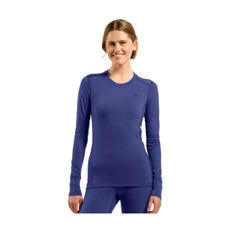 Bielizna termoaktywna z długim rękawem Odlo BL TOP crew neck l/s MERINO 200 roz. S Niebieska Bielizna termoaktywna z długim rękawem Odlo BL TOP crew neck l/s MERINO 200 roz. S Niebieska