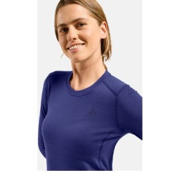 Bielizna termoaktywna z długim rękawem Odlo BL TOP crew neck l/s MERINO 200 roz. S Niebieska