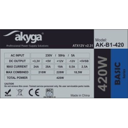 Zasilacz Akyga AK-B1-420 (420 W Pasywne 120 mm)