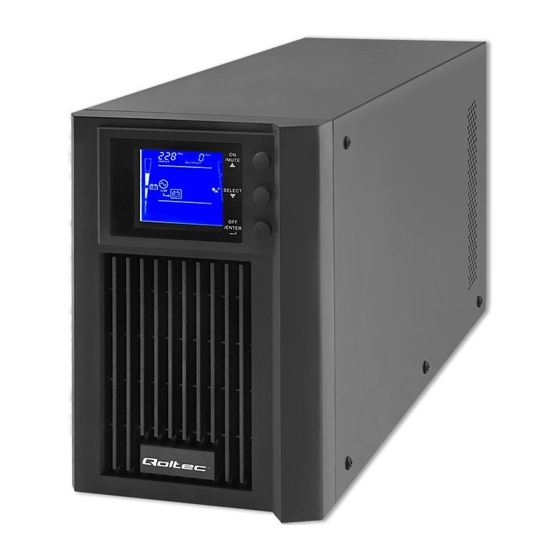 Zasilacz awaryjny UPS Qoltec Pure Sine Wave LCD 2000VA 1600W