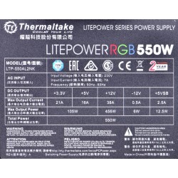 Zasilacz Thermaltake Litepower RGB PS-LTP-0550NHSANE-1 (550 W Aktywne 120 mm)