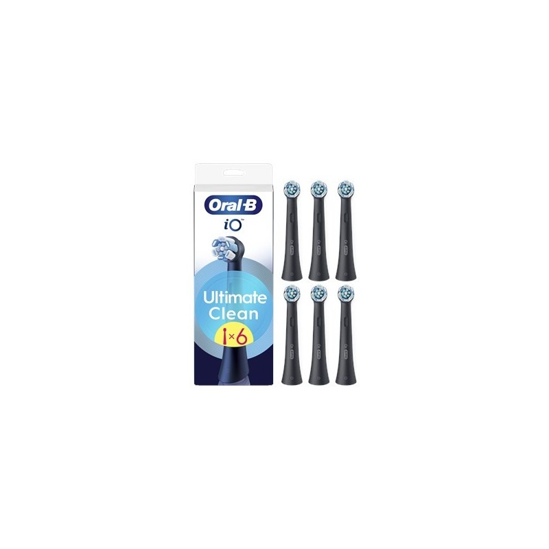 Oral-B Wymienne główki szczoteczki do zębów iO UltimateClean Głowy Dla dorosłych Liczba główek szczoteczki w zestawie: 6 Czarny