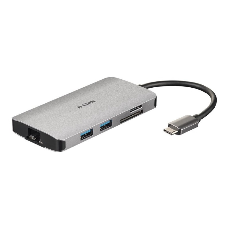 D-Link DUB-M810 stacja dokująca Przewodowa USB 3.2 Gen 1 (3.1 Gen 1) Type-C Aluminium D-Link DUB-M810 stacja dokująca Przewodowa USB 3.2 Gen 1 (3.1 Gen 1) Type-C Aluminium