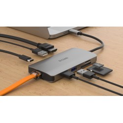 D-Link DUB-M810 stacja dokująca Przewodowa USB 3.2 Gen 1 (3.1 Gen 1) Type-C Aluminium
