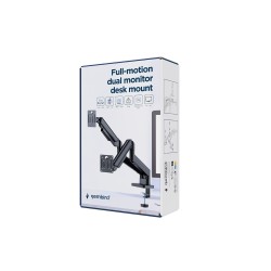 GEMBIRD BIURKOWE RAMIĘ/UCHWYT NA DWA MONITORY (REGULOWANE) 17"-32", OBCIĄŻENIE DO 10KG, KOLOR CZARNY
