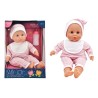 DollsWorld lalka baby Joy 38cm ubr.w paski 78310