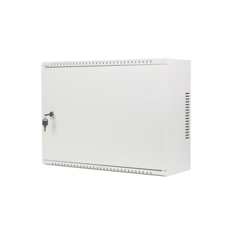 Szafa instalacyjna Lanberg rack wisząca 19" 4U+3U 540x200 niskoprofilowa szara (złożona)