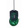 GEMBIRD GAMINGOWA MYSZ Z PODŚWIETLENIEM RGB USB, CZARNA