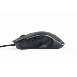 GEMBIRD GAMINGOWA MYSZ Z PODŚWIETLENIEM RGB USB, CZARNA