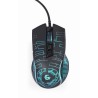 GEMBIRD GAMINGOWA MYSZ Z PODŚWIETLENIEM RGB USB, CZARNA
