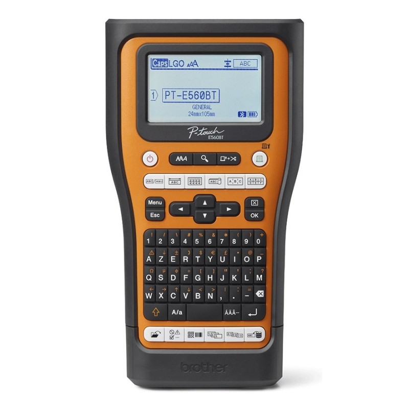 Brother PT-E560BTVP drukarka etykiet Termotransferowy 180 x 180 DPI 20 mm/s Przewodowy i Bezprzewodowy HSE/TZe Bluetooth QWERTZ Brother PT-E560BTVP drukarka etykiet Termotransferowy 180 x 180 DPI 20 mm/s Przewodowy i Bezprzewodowy HSE/TZe Bluetooth QWERTZ