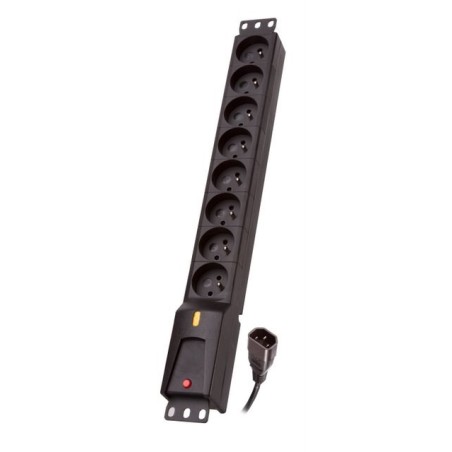 Listwa przeciwprzepięciowa Lestar LZRM 810 BW G-A K.:CZ 1,5M IEC3 (8 x UTE 1,5m kolor czarny)